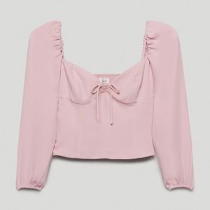 ISO Aritzia Wilfred Novella Blouse in Dawn Pink